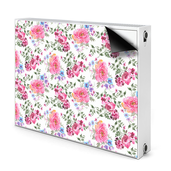 Cache radiateur déco Fleurs roses