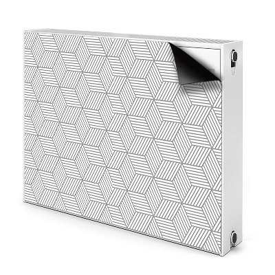 Cache radiateur aimanté Cubes 3D gris