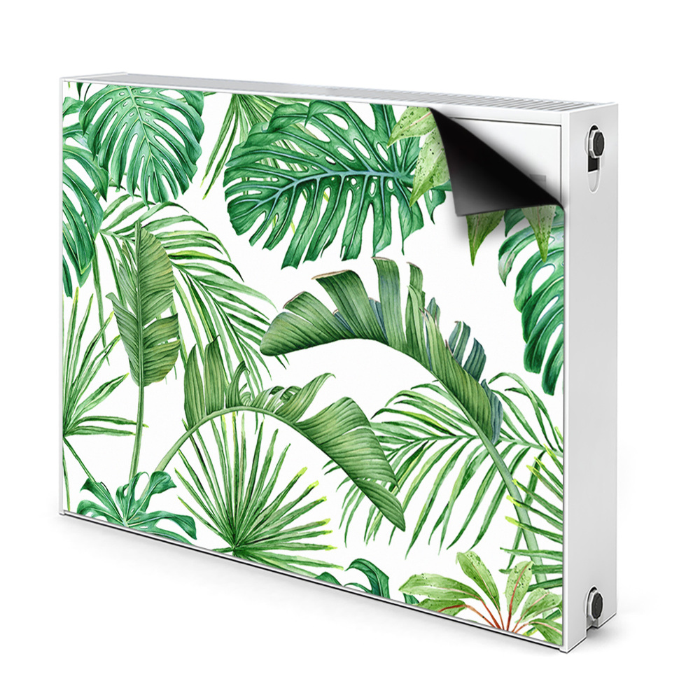 Déco cache radiateur Palmier et monstera