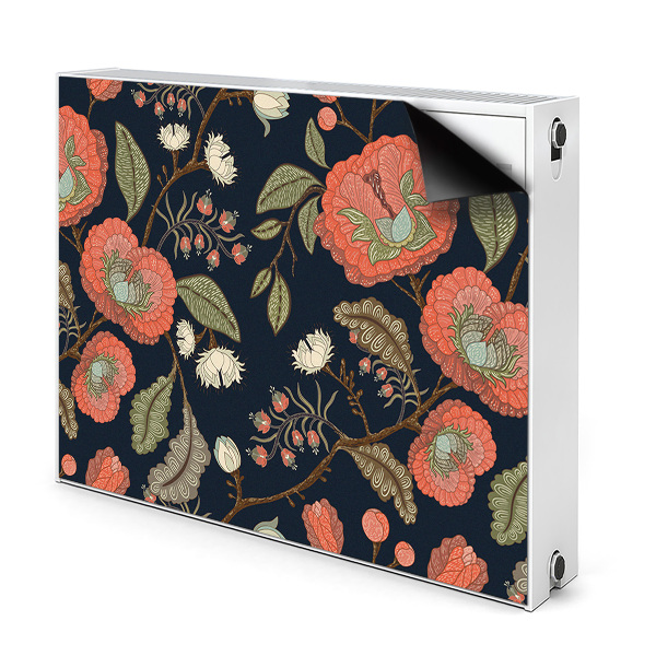 Déco cache radiateur Fleurs rétro