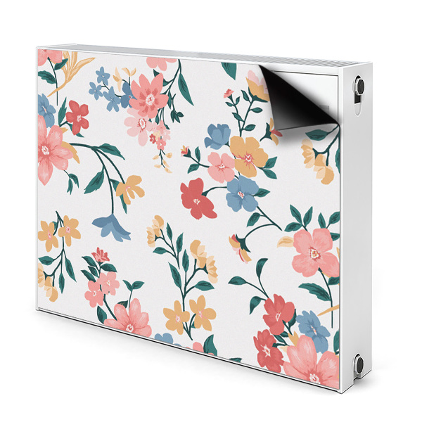 Cache radiateur déco Fleurs colorées