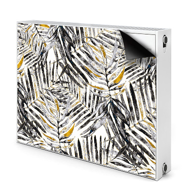 Déco cache radiateur Feuilles noires
