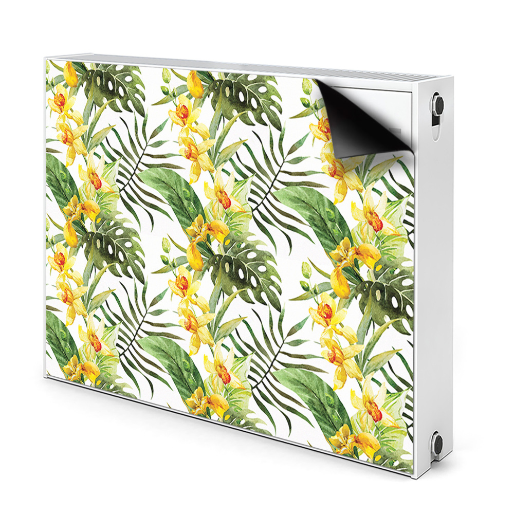 Cache radiateur déco Feuille exotique