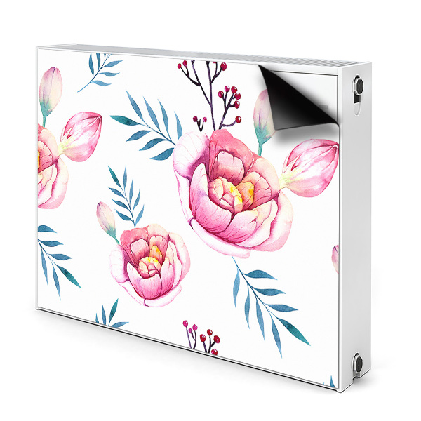 Cache radiateur déco Fleurs