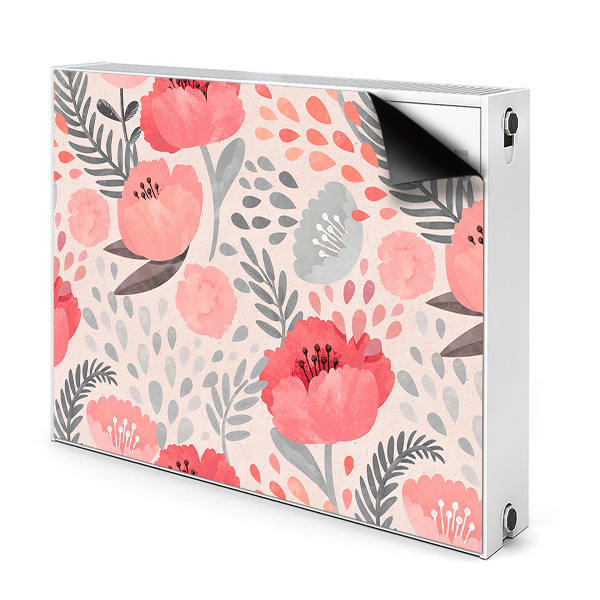 Cache radiateur déco Coquelicots peints