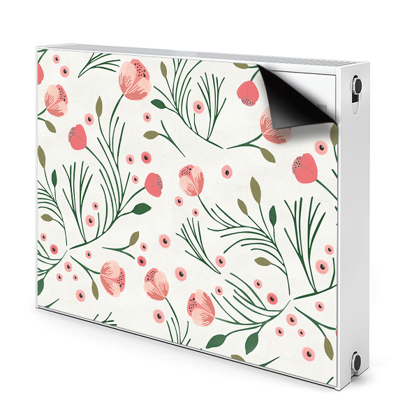 Déco cache radiateur Coquelicots vintage