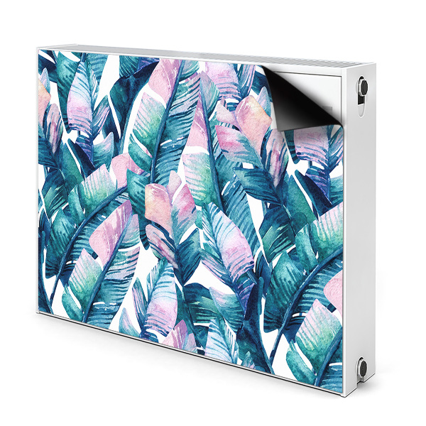 Déco cache radiateur Feuilles arc-en-ciel