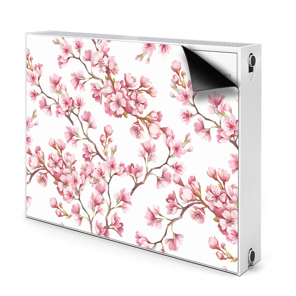 Cache radiateur aimanté Fleurs roses