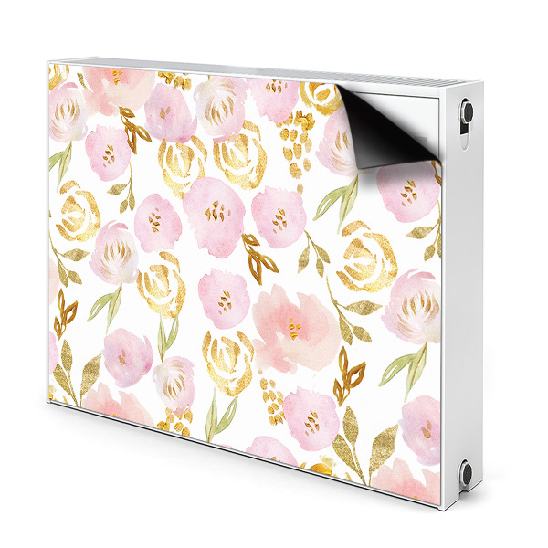 Déco cache radiateur Fleurs roses