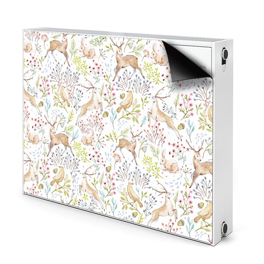 Déco cache radiateur Animaux de la forêt