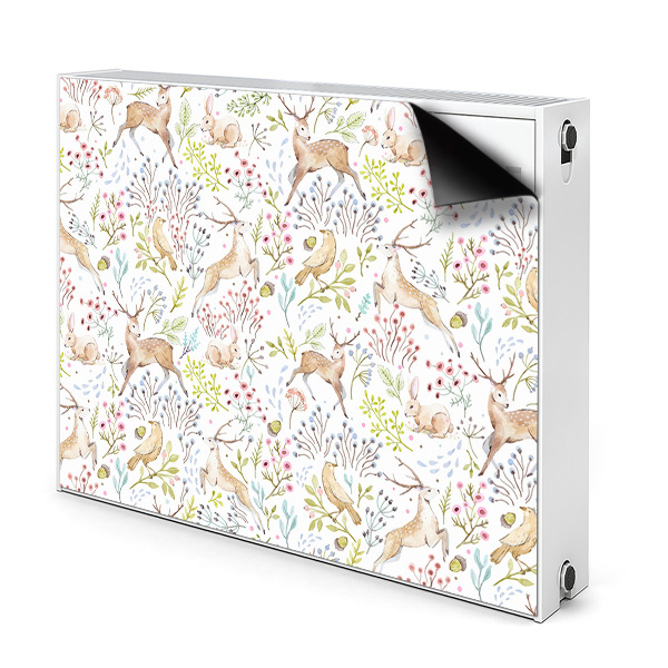Déco cache radiateur Animaux de la forêt