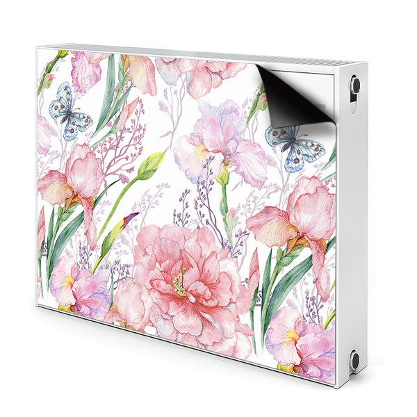 Déco cache radiateur Fleurs de pivoine