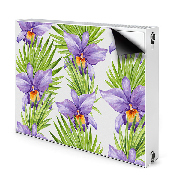 Décoration radiateur Fleurs violettes