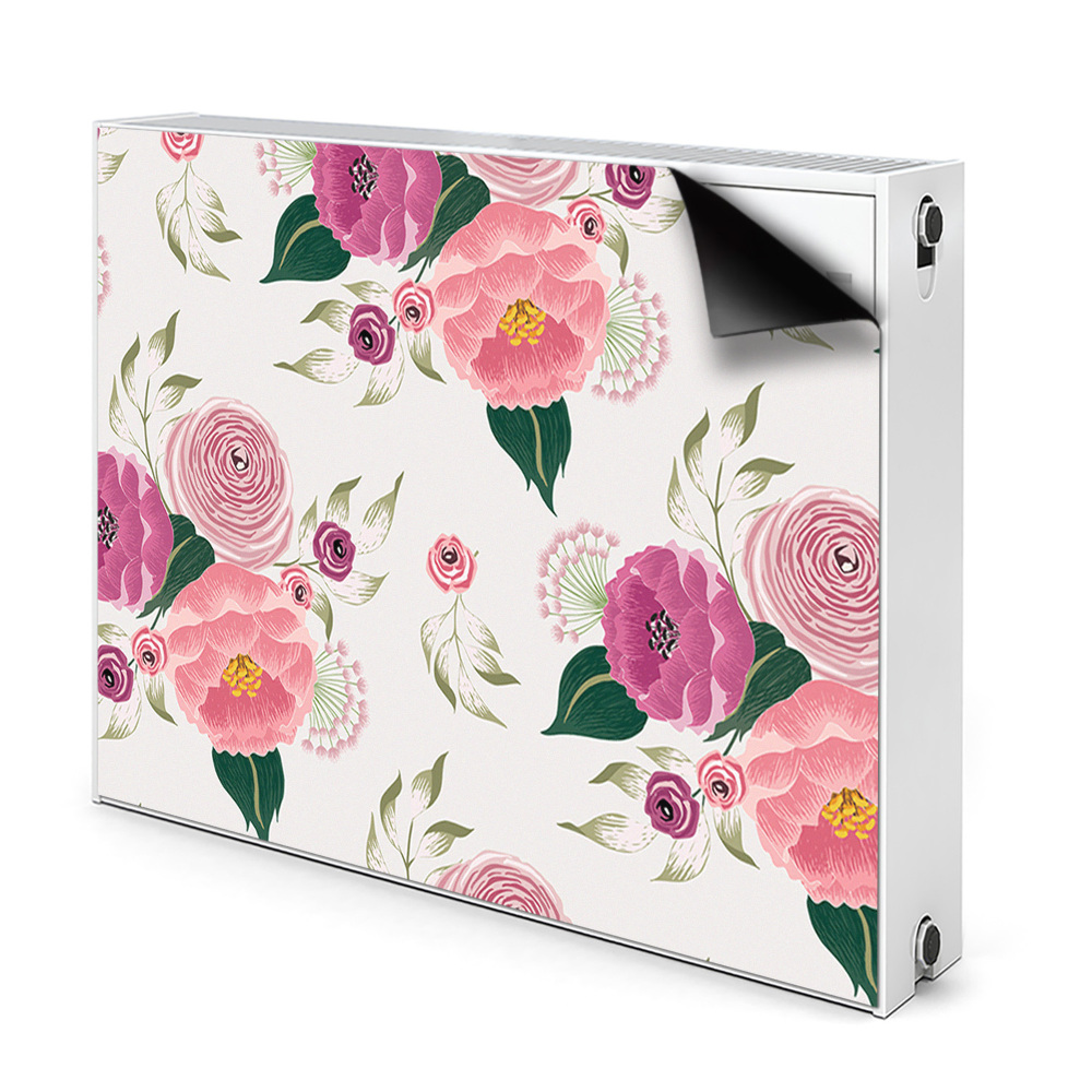 Cache radiateur déco Fleurs roses