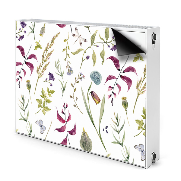 Déco cache radiateur Fleur botanique