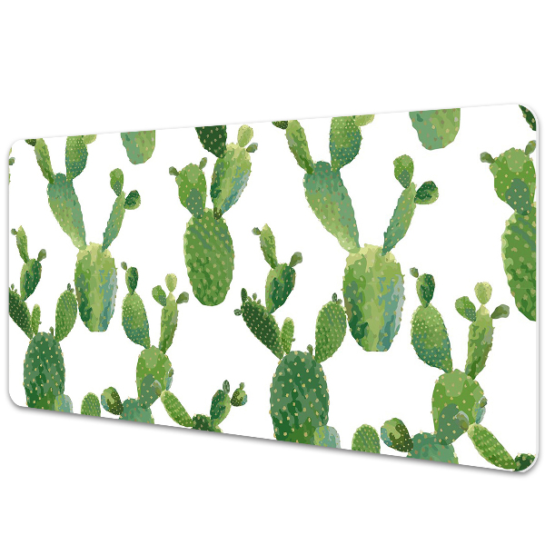 Tapis de bureau Cactus sur fond blanc