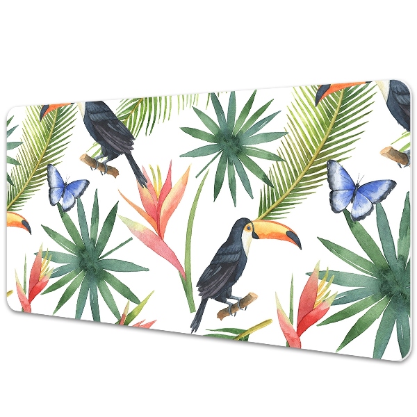 Protège bureau Toucans et papillons