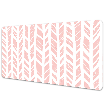 Sous-main bureau Chevrons blancs et roses