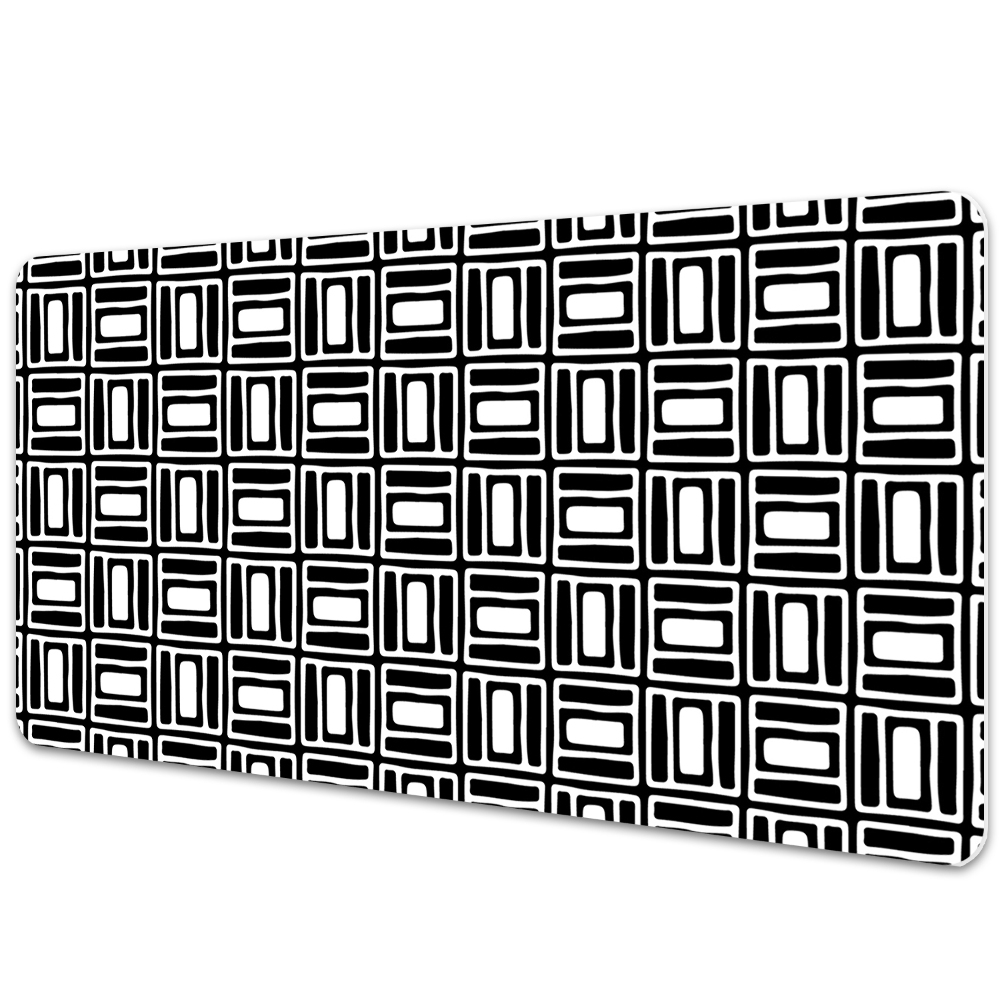 Sous-main bureau Motif géométrique noir et blanc
