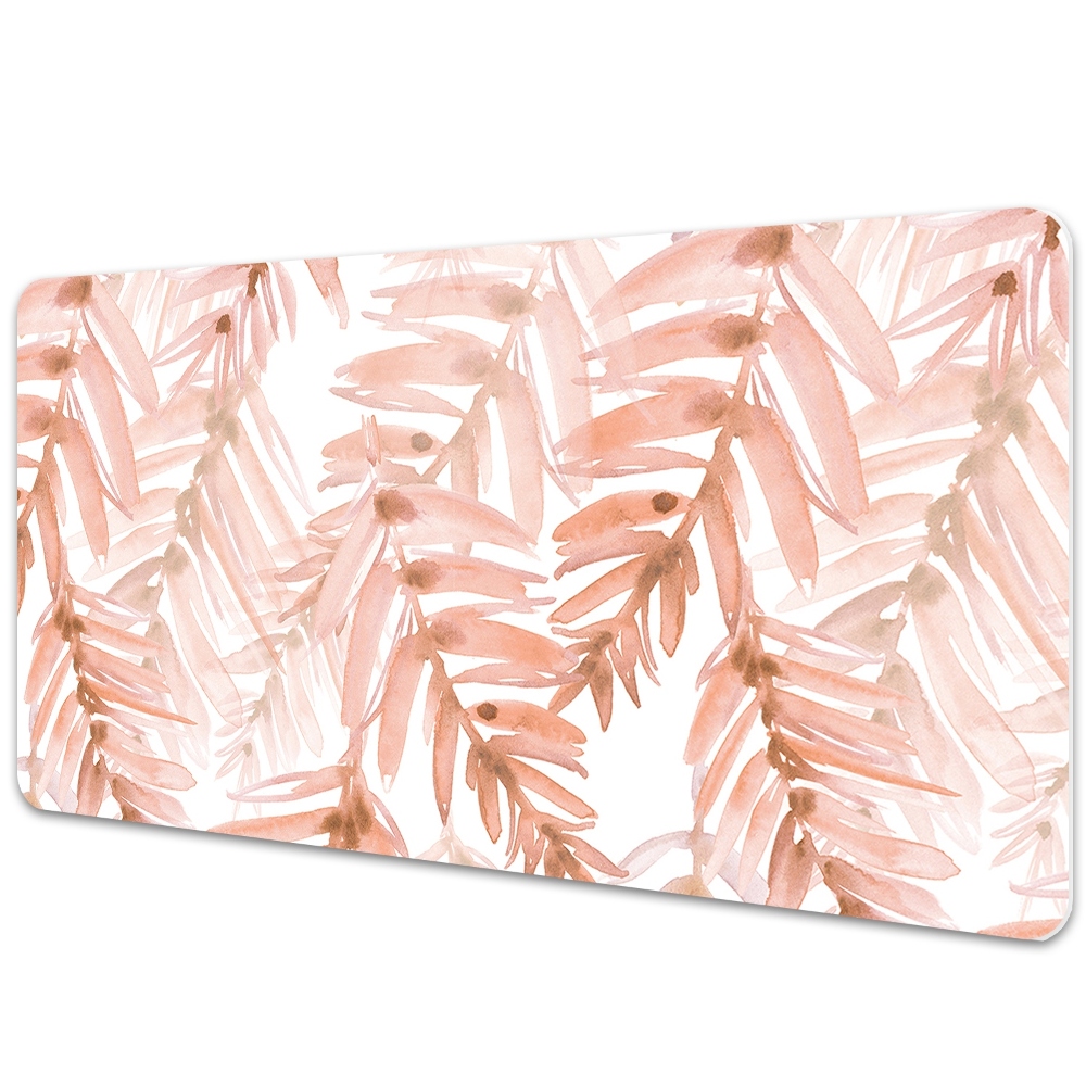 Tapis de bureau Feuilles peintes en rose