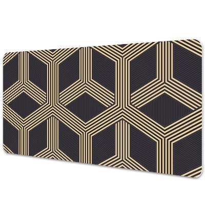 Protège bureau Motif noir et or