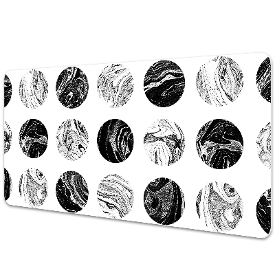 Sous-main bureau Lunes noires et blanches