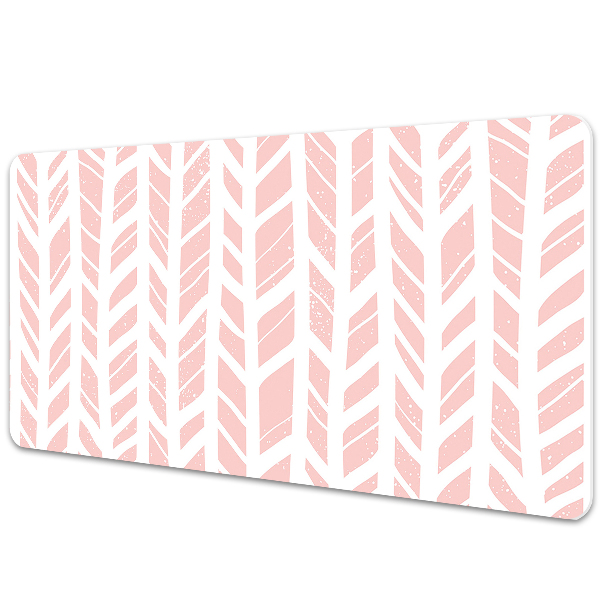 Tapis de bureau Motif géométrique rose à chevrons