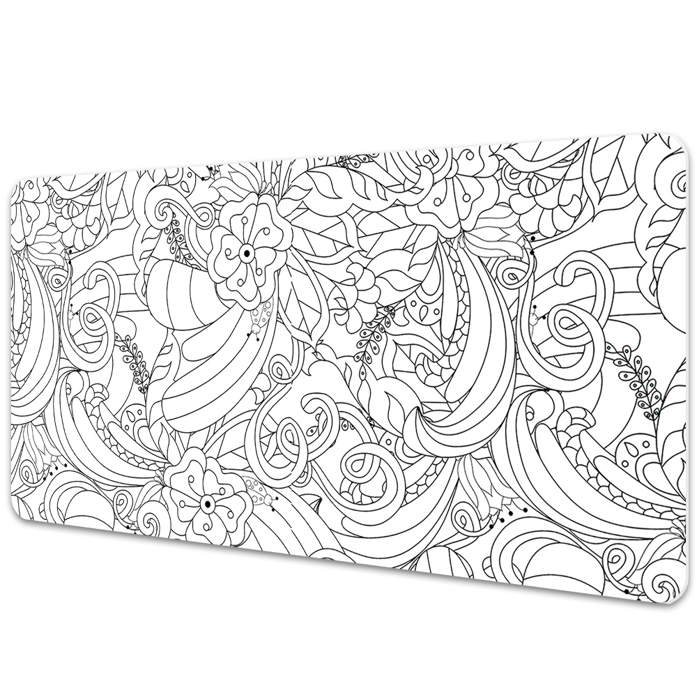 Sous main de bureau Fleurs en gribouillis