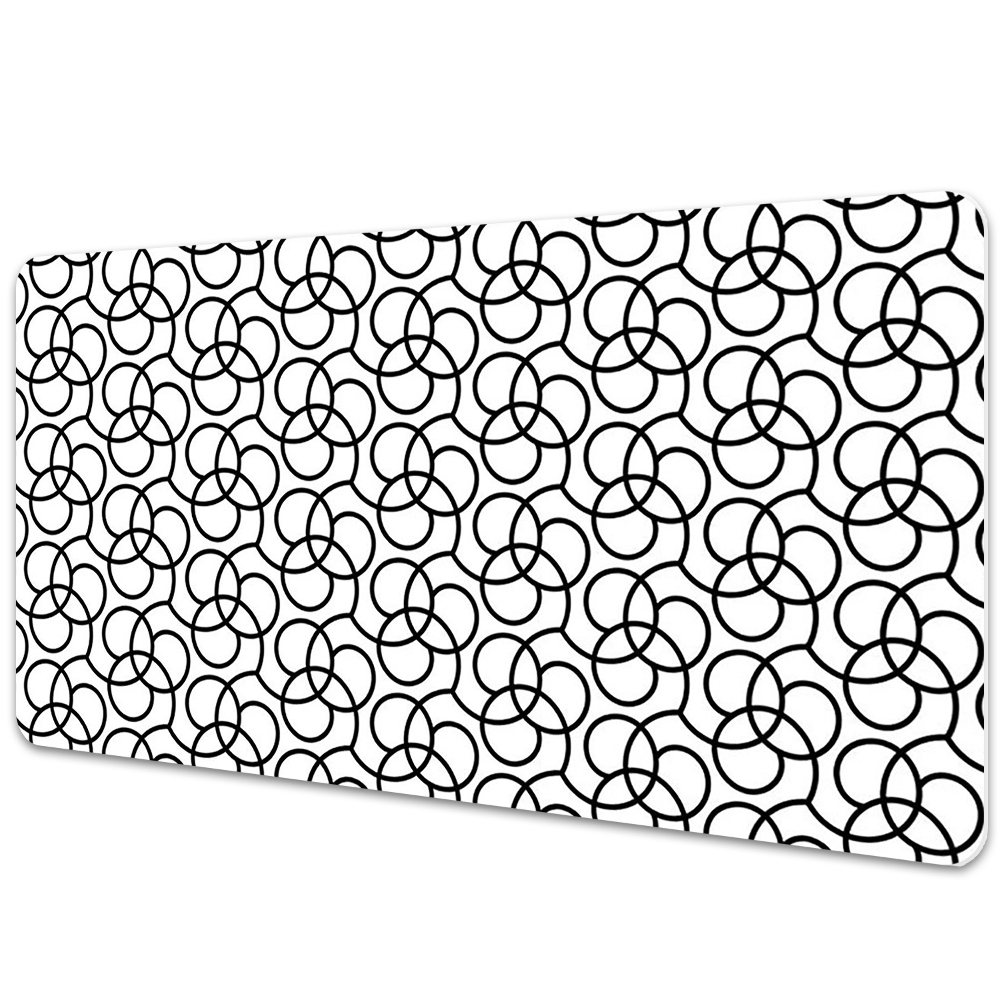 Sous main de bureau Cercles noirs et blancs