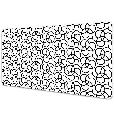 Sous main de bureau Cercles noirs et blancs