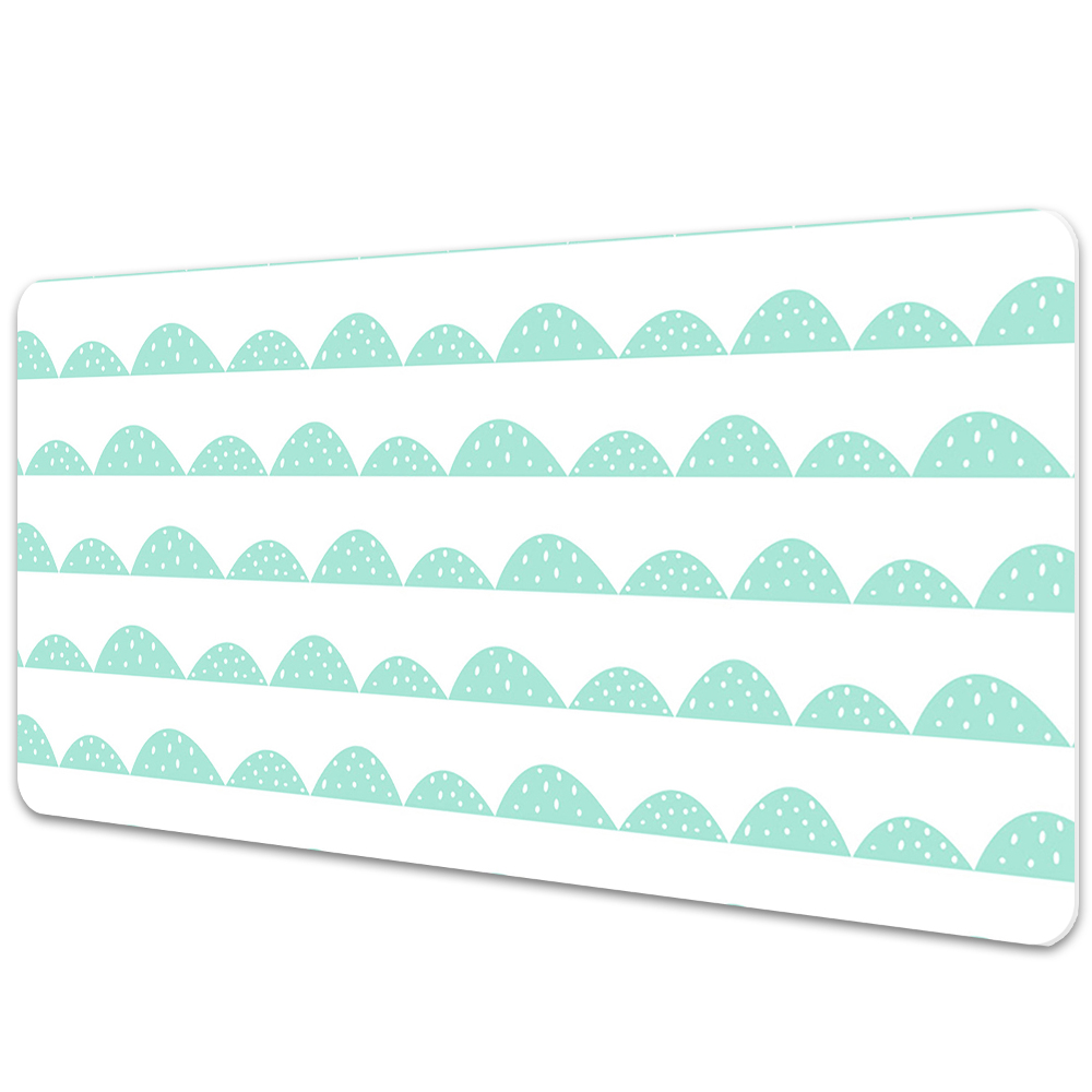 Sous-main bureau Collines turquoises