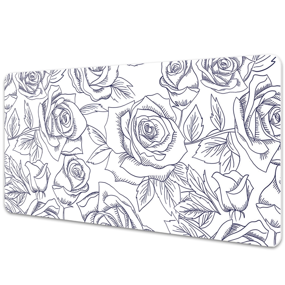 Protège bureau Roses bleues