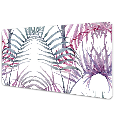 Sous-main bureau Feuilles roses