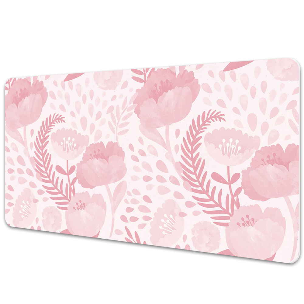 Sous main de bureau Coquelicots en rose