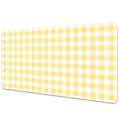Sous main de bureau Carreaux géométriques jaunes