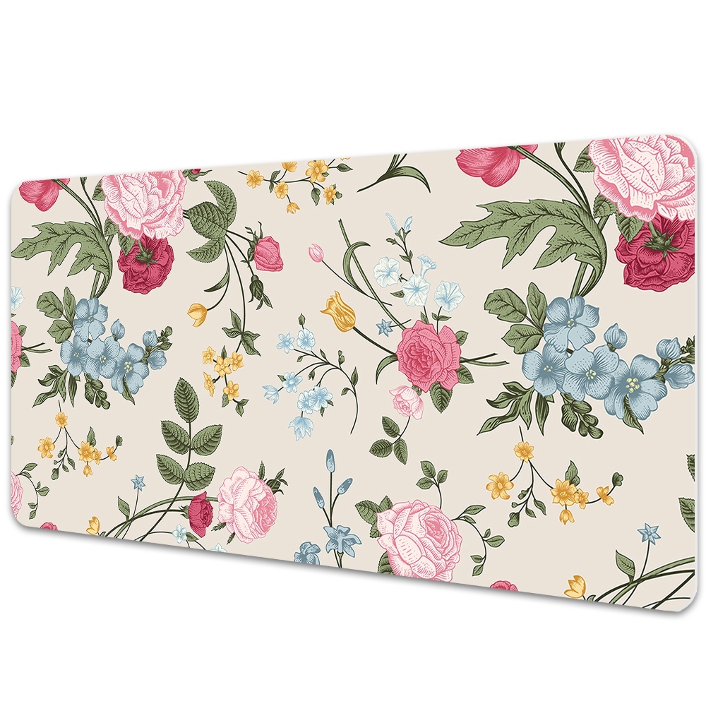 Protège bureau Fleurs colorées