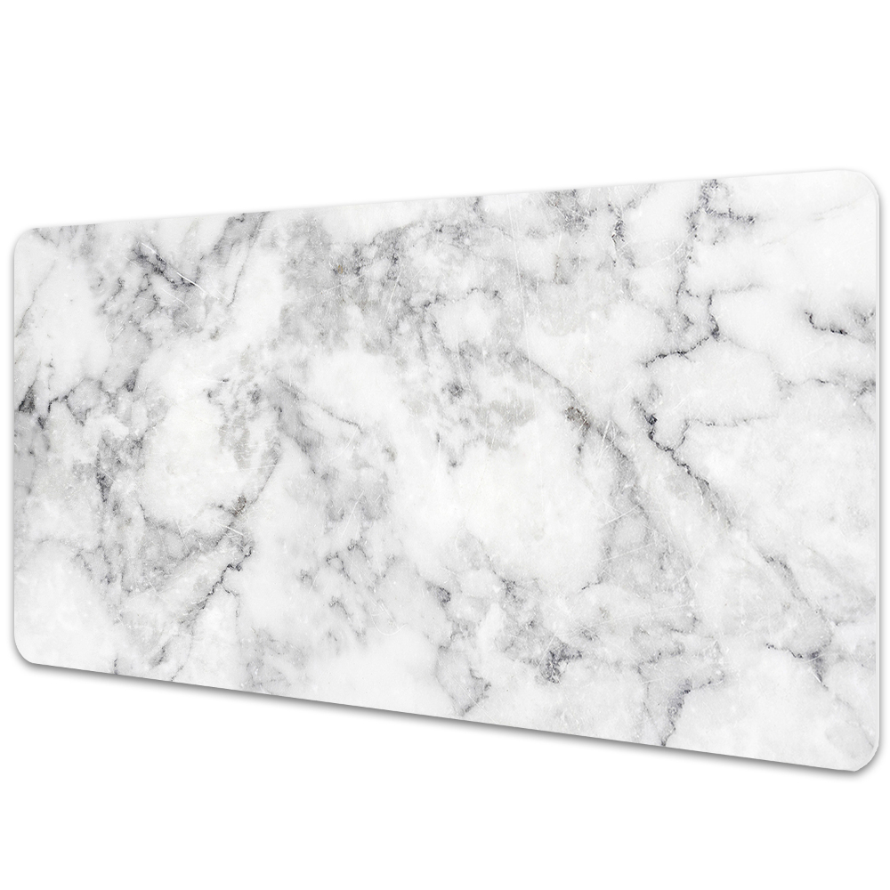 Tapis de bureau Texture de marbre blanc