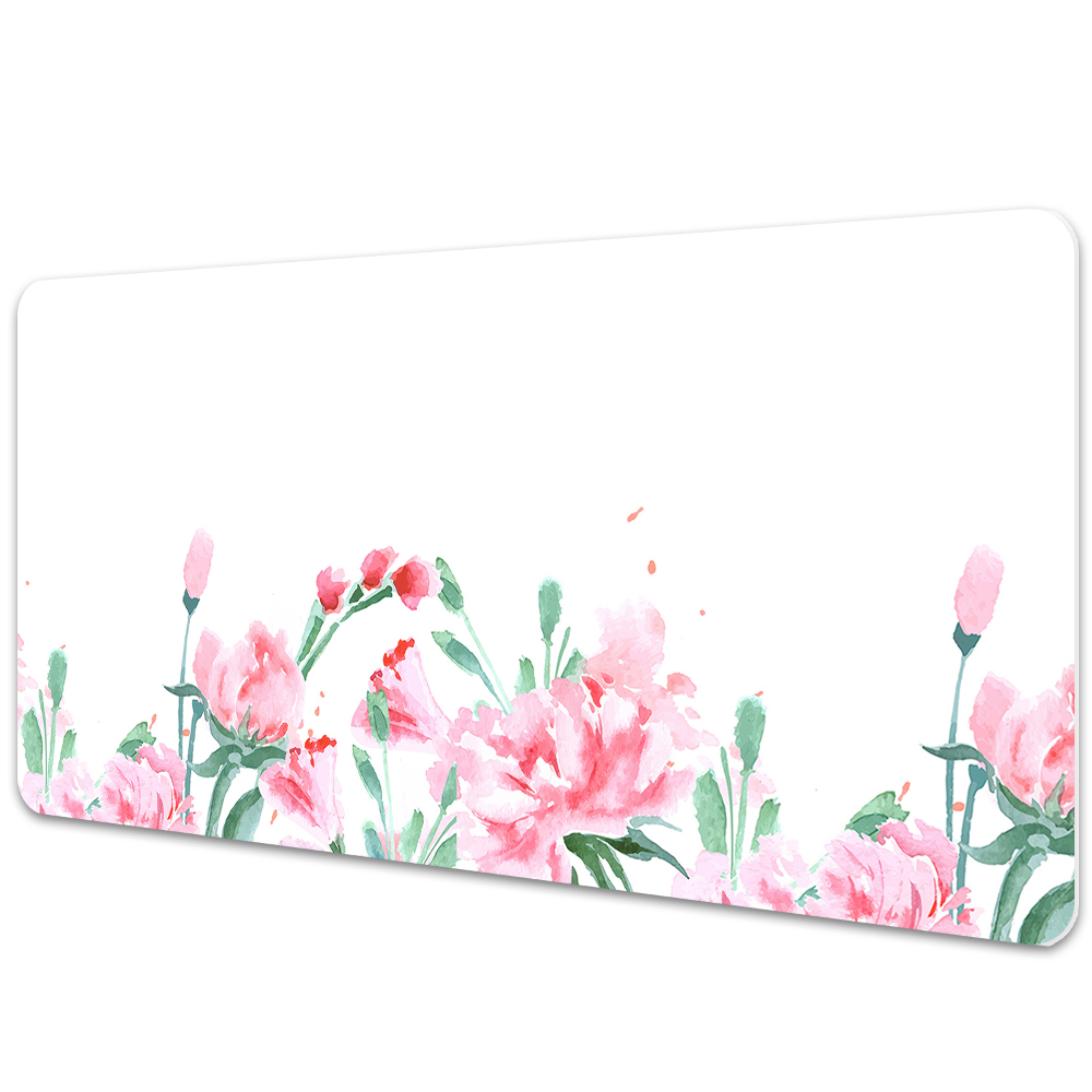 Protège bureau Fleurs roses