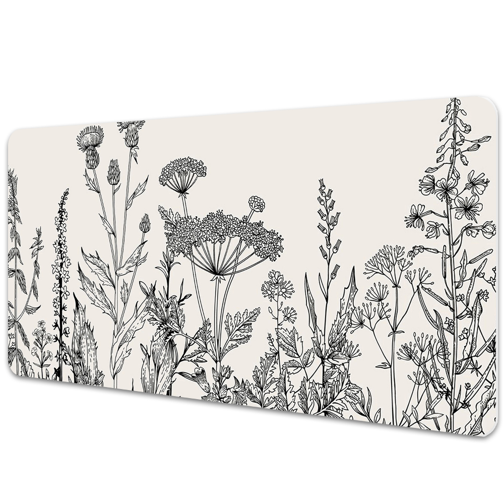 Sous-main bureau Croquis de fleurs des champs