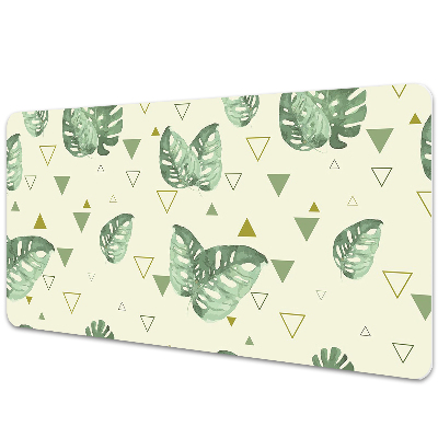 Sous main de bureau Monstera et géométrie