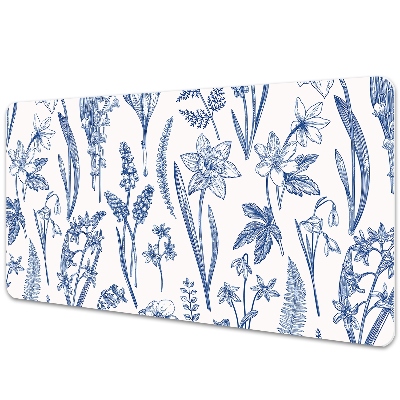 Tapis de bureau Fleurs bleues