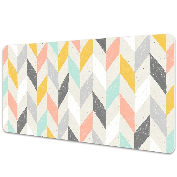 Tapis de bureau Chevrons géométriques pastel