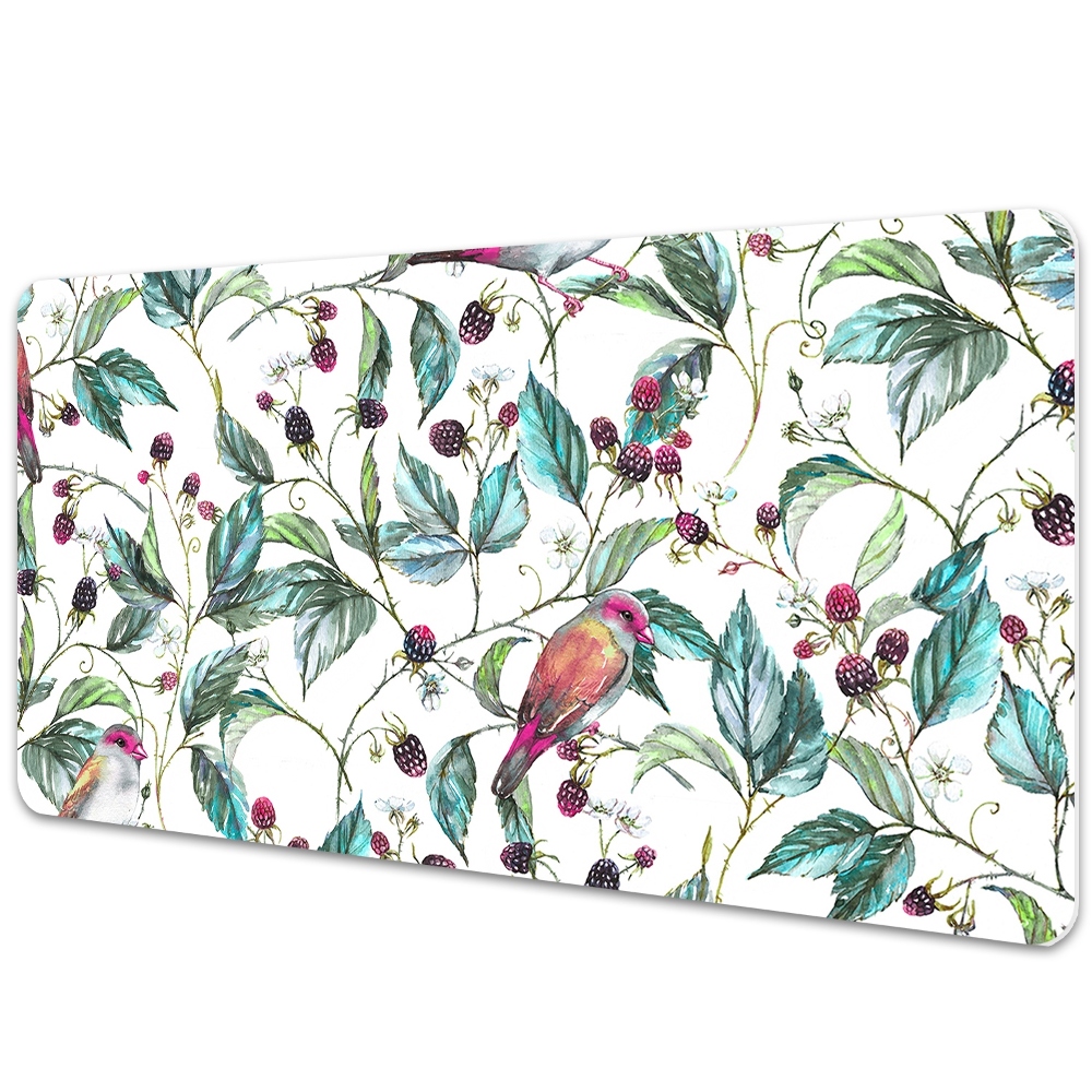 Sous-main bureau Oiseaux parmi les feuilles