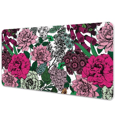 Tapis de bureau Fleurs dans un style rétro