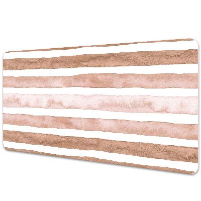 Protège bureau Rayures géométriques brunes