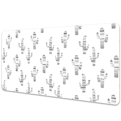 Tapis de bureau Cactus noir et blanc