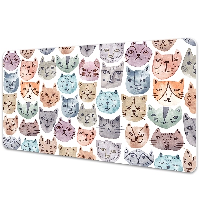 Sous main de bureau Chats peints