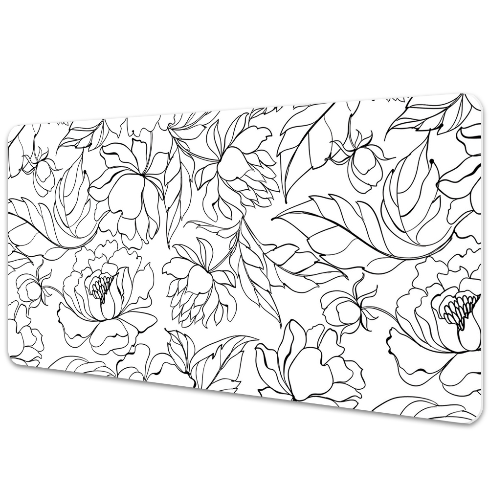 Tapis de bureau Pivoines esquissées