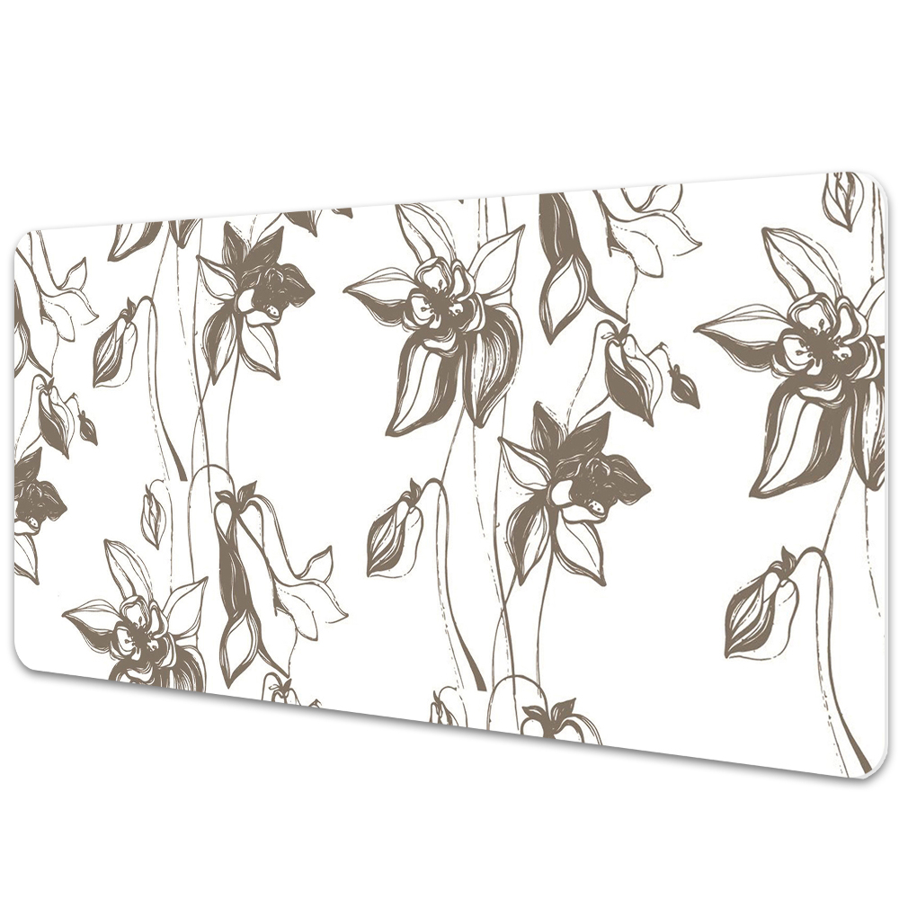 Sous main de bureau Fleurs dessinées