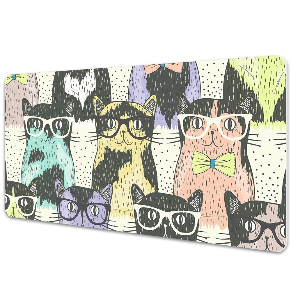 Sous main de bureau Chats hipsters